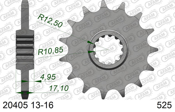 Honda CB500S 1998-2003 - AFAM XS-ring Extra Reinforced Chain & Steel Sprocket Kit, 525 (OE Pitch) - 01059203 - P3 Tuning