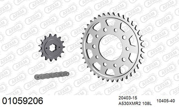 Honda VF 500 F Interceptor 1985-1987 - AFAM XS-ring Extra Reinforced Chain & Steel Sprocket Kit, 530 (OE Pitch) - 01059206 - P3 Tuning