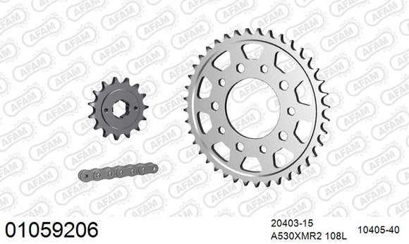 Honda VF 500 F Interceptor 1985-1987 - AFAM XS-ring Extra Reinforced Chain & Steel Sprocket Kit, 530 (OE Pitch) - 01059206 - P3 Tuning