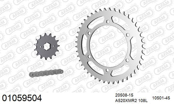 Honda NX 500 J 1988 - AFAM XS-ring Extra Reinforced Chain & Steel Sprocket Kit, 520 (OE Pitch) - 01059504 - P3 Tuning