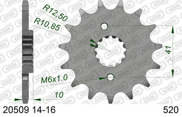 Honda NX650 Dominator 1989-1990 - AFAM XS-ring Extra Reinforced Chain & Steel Sprocket Kit, 520 (OE Pitch) - 01059505 - P3 Tuning