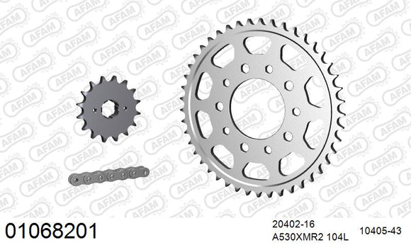 Honda CBX550 1983 - AFAM XS-ring Extra Reinforced Chain & Steel Sprocket Kit, 530 (OE Pitch) - 01068201 - P3 Tuning
