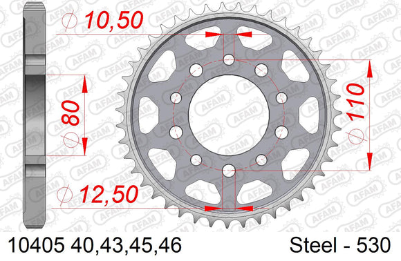 Honda CBR600F 1987-1990 - AFAM XS-ring Extra Reinforced Chain & Steel Sprocket Kit, 530 (OE Pitch) - 01070200 - P3 Tuning