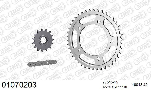 Honda CB600 Hornet 1998-1999 - AFAM XS-ring Extra Reinforced Chain & Steel Sprocket Kit, 525 (OE Pitch) - 01070203 - P3 Tuning