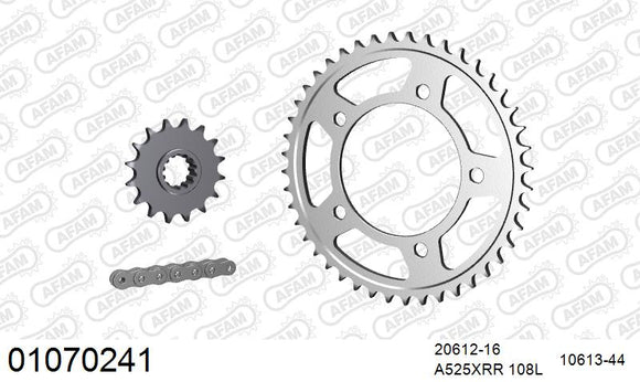 Honda CBR600F 1999-2000 - AFAM XS-ring Extra Reinforced Chain & Steel Sprocket Kit, 525 (OE Pitch) - 01070241 - P3 Tuning
