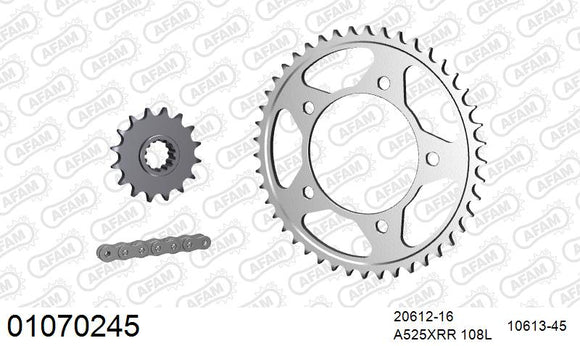 Honda CBR600F 1999-2000 - AFAM XS-ring Extra Reinforced Chain & Steel Sprocket Kit, 525 (OE Pitch) - 01070245 - P3 Tuning