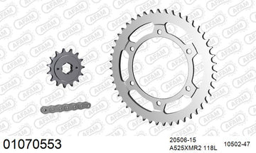 Honda XL600V Transalp 1987-1988 - AFAM XS-ring Extra Reinforced Chain & Steel Sprocket Kit, 525 (OE Pitch) - 01070553 - P3 Tuning