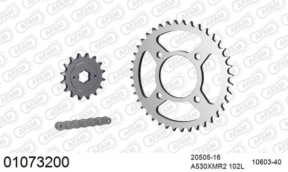 Honda CB650 / C 1979-1981 - AFAM XS-ring Extra Reinforced Chain & Steel Sprocket Kit, 530 (OE Pitch) - 01073200 - P3 Tuning