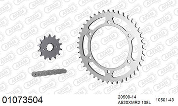 Honda SLR650 1997-1998 - AFAM XS-ring Extra Reinforced Chain & Steel Sprocket Kit, 520 (OE Pitch) - 01073504 - P3 Tuning