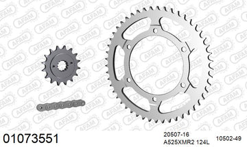 Honda XRV 650 Africa Twin 1988-1989 - AFAM XS-ring Extra Reinforced Chain & Steel Sprocket Kit, 525 (OE Pitch) - 01073551 - P3 Tuning