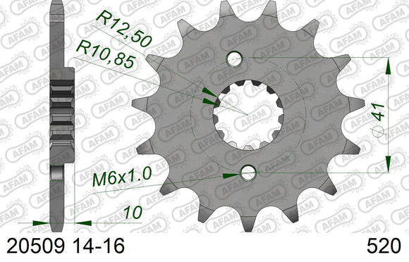 Honda FMX 650 2005-2008 - AFAM XS-ring Extra Reinforced Chain & Steel Sprocket Kit, 520 (OE Pitch) - 01073636 - P3 Tuning