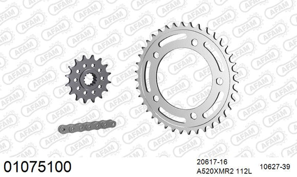 Honda NC700S 2012-2013 - AFAM XS-ring Extra Reinforced Chain & Steel Sprocket Kit, 520 (OE Pitch) - 01075100 - P3 Tuning