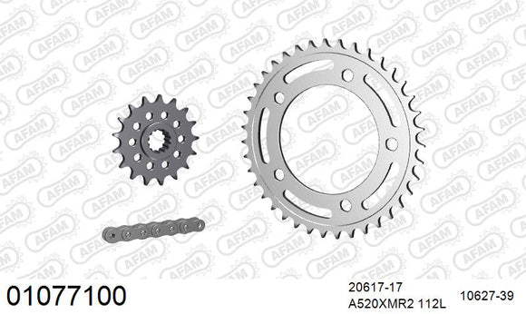 Honda NC750X 2014-2020 - AFAM XS-ring Extra Reinforced Chain & Steel Sprocket Kit, 520 (OE Pitch) - 01077100 - P3 Tuning