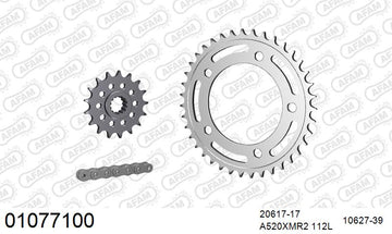 Honda NC 750 J NM4 Vultus F,G,H,J,K 2015-2019 - AFAM XS-ring Extra Reinforced Chain & Steel Sprocket Kit, 520 (OE Pitch) - 01077100 - P3 Tuning