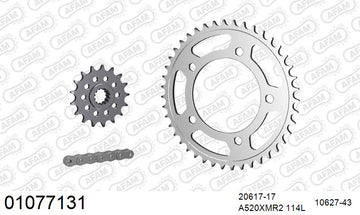 Honda NC750S 2014-2020 - AFAM XS-ring Extra Reinforced Chain & Steel Sprocket Kit, 520 (OE Pitch) - 01077131 - P3 Tuning