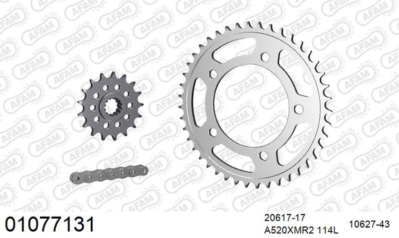 Honda NC750S 2014-2020 - AFAM XS-ring Extra Reinforced Chain & Steel Sprocket Kit, 520 (OE Pitch) - 01077131 - P3 Tuning