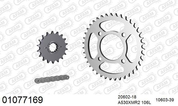 Honda CB750C 1981 - AFAM XS-ring Extra Reinforced Chain & Steel Sprocket Kit, 530 (OE Pitch) - 01077169 - P3 Tuning
