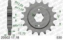 Honda CB750K 1971-1977 - AFAM XS-ring Extra Reinforced Chain & Steel Sprocket Kit, 530 (OE Pitch) - 01077200 - P3 Tuning