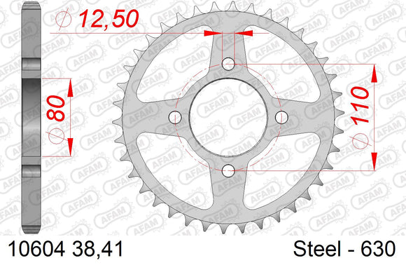 Honda CB750F1 / F2 1978 - AFAM O-ring reinforced Chain & Steel Sprocket Kit, 630 (OE Pitch) - 01077201 - P3 Tuning