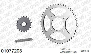 Honda CB750K 1978-1980 - AFAM XS-ring Extra Reinforced Chain & Steel Sprocket Kit, 530 (OE Pitch) - 01077203 - P3 Tuning