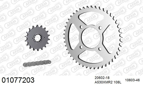 Honda CB750K 1978-1980 - AFAM XS-ring Extra Reinforced Chain & Steel Sprocket Kit, 530 (OE Pitch) - 01077203 - P3 Tuning