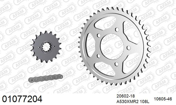 Honda CB750F 1980-1982 - AFAM XS-ring Extra Reinforced Chain & Steel Sprocket Kit, 530 (OE Pitch) - 01077204 - P3 Tuning