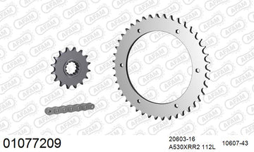 Honda VFR750 1990-1993 - AFAM XS-ring Extra Reinforced Chain & Steel Sprocket Kit, 530 (OE Pitch) - 01077209 - P3 Tuning