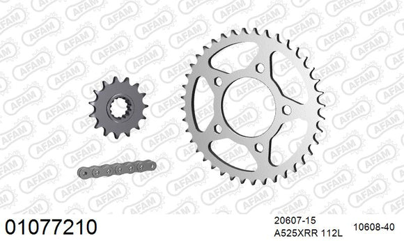 Honda CB750 Seven-Fifty 1992-1994 - AFAM XS-ring Extra Reinforced Chain & Steel Sprocket Kit, 525 (OE Pitch) - 01077210 - P3 Tuning
