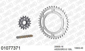 Honda VFR750 1988-1989 - AFAM XS-ring super reinforced Chain & Steel Sprocket Kit, 525 (OE Pitch) - 01077371 - P3 Tuning
