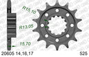 Honda VFR750 1988-1989 - AFAM XS-ring super reinforced Chain & Steel Sprocket Kit, 525 (OE Pitch) - 01077371 - P3 Tuning