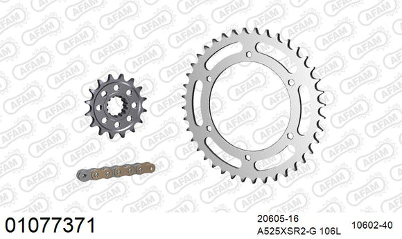 Honda VFR750 1990 - AFAM XS-ring super reinforced Chain & Steel Sprocket Kit, 525 (OE Pitch) - 01077371 - P3 Tuning