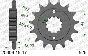 Honda XRV 750 Africa Twin 1990-1992 - AFAM XS-ring Extra Reinforced Chain & Steel Sprocket Kit, 525 (OE Pitch) - 01077551 - P3 Tuning