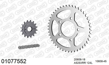 Honda XRV 750 Africa Twin 1993-1995 - AFAM XS-ring Extra Reinforced Chain & Steel Sprocket Kit, 525 (OE Pitch) - 01077552 - P3 Tuning