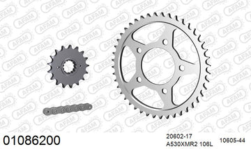 Honda CB900F 1979-1983 - AFAM XS-ring Extra Reinforced Chain & Steel Sprocket Kit, 530 (OE Pitch) - 01086200 - P3 Tuning