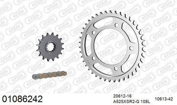 Honda CBR900RR Fireblade 1998-1999 - AFAM XS-ring super reinforced Chain & Steel Sprocket Kit, 525 (OE Pitch) - 01086242 - P3 Tuning