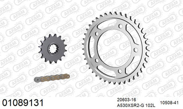 Honda VTR1000 F Firestorm 1997-2006 - AFAM XS-ring super reinforced Chain & Steel Sprocket Kit, 530 (OE Pitch) - 01089131 - P3 Tuning