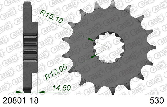 Honda CBX1000 1981-1982 - AFAM XS-ring Extra Reinforced Chain & Steel Sprocket Kit, 530 (OE Pitch) - 01089201 - P3 Tuning
