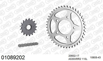 Honda VF1000F 1984 - AFAM XS-ring Extra Reinforced Chain & Steel Sprocket Kit, 530 (OE Pitch) - 01089202 - P3 Tuning