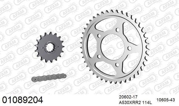 Honda VF1000F 1985-1986 - AFAM XS-ring Extra Reinforced Chain & Steel Sprocket Kit, 530 (OE Pitch) - 01089204 - P3 Tuning