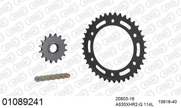 Honda CBR1000RR Fireblade 2004-2005 - AFAM XS-ring Hyper reinforced Chain & Steel Sprocket Kit, 530 (OE Pitch) - 01089241 - P3 Tuning