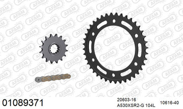 Honda VTR1000 SP 1 2000-2001 - AFAM XS-ring super reinforced Chain & Steel Sprocket Kit, 530 (OE Pitch) - 01089371 - P3 Tuning