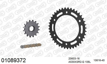 Honda VTR1000 SP 2 2002-2006 - AFAM XS-ring super reinforced Chain & Steel Sprocket Kit, 530 (OE Pitch) - 01089372 - P3 Tuning