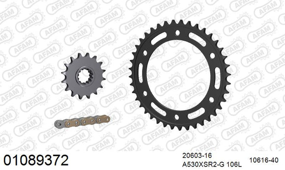 Honda VTR1000 SP 2 2002-2006 - AFAM XS-ring super reinforced Chain & Steel Sprocket Kit, 530 (OE Pitch) - 01089372 - P3 Tuning