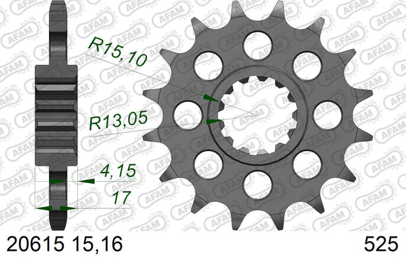 Honda CBR1000RR Fireblade 2004-2005 - AFAM XS-ring Hyper reinforced Chain & Steel Sprocket Kit, 525 conversion - 01089408 - P3 Tuning
