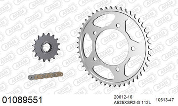 Honda Varadero XL1000 2005-2011 - AFAM XS-ring super reinforced Chain & Steel Sprocket Kit, 525 (OE Pitch) - 01089551 - P3 Tuning