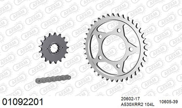 Honda CB1100R 1982 - AFAM XS-ring Extra Reinforced Chain & Steel Sprocket Kit, 530 (OE Pitch) - 01092201 - P3 Tuning