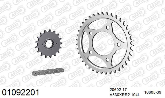 Honda CB1100R 1982 - AFAM XS-ring Extra Reinforced Chain & Steel Sprocket Kit, 530 (OE Pitch) - 01092201 - P3 Tuning