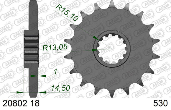 Honda CB1100 2014-2016 - AFAM XS-ring Hyper reinforced Chain & Steel Sprocket Kit, 530 (OE Pitch) - 01092211 - P3 Tuning