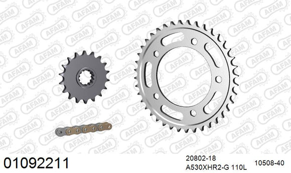 Honda CB1100EX 2017-2019 - AFAM XS-ring Hyper reinforced Chain & Steel Sprocket Kit, 530 (OE Pitch) - 01092211 - P3 Tuning
