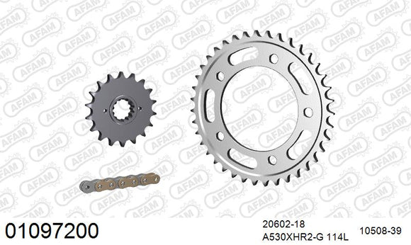 Honda CB1300 2003-2013 - AFAM XS-ring Hyper reinforced Chain & Steel Sprocket Kit, 530 (OE Pitch) - 01097200 - P3 Tuning